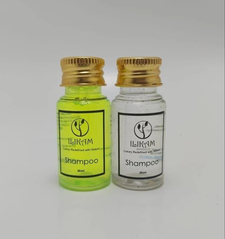 ILIKAM Aloe-Neem Shampoo and Bath Gel Combo 20ml Each | Hotel Toiletries Kit for Hotel Rooms, Guest House, Marriage Hall and Hospitality