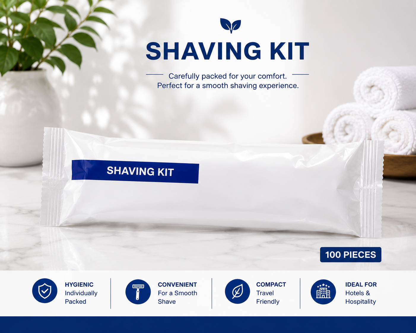 Premium Hotel Dental Kit (Pack of 100 Pieces)
