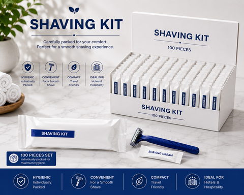 Premium Hotel Shaving Kit (Pack of 100 Pieces)